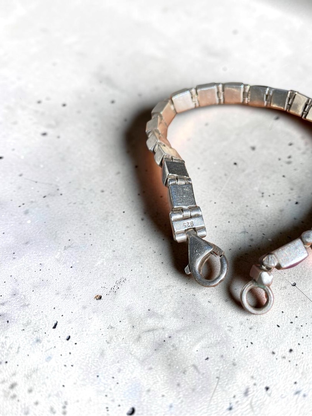 🌺Vintage Sterling & Multi-Color Stone Link Bracelet - Picture 7 of 9